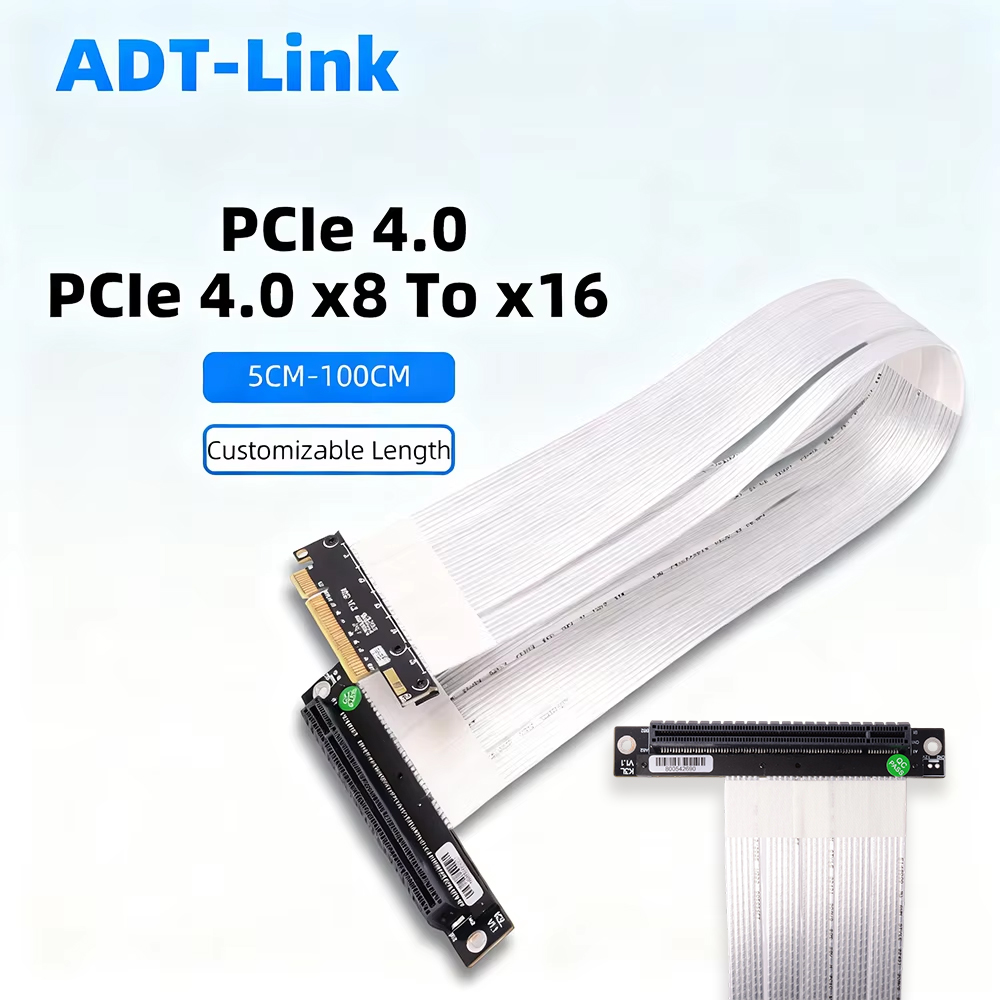 Pcie 4.0 X16 Riser Cable 90 Degree - ADT-Link PCIE 4.0/3.0 X8-X16 라이저 확장