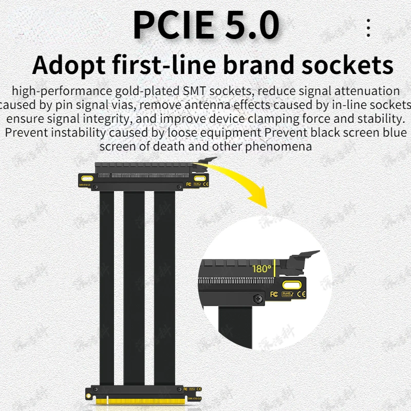 PCIe 5.0 x16 라이저 케이블, PCIe 5.0 - Pcie 4.0 X16 Riser Cable 90 Degree 리뷰 및 가격
