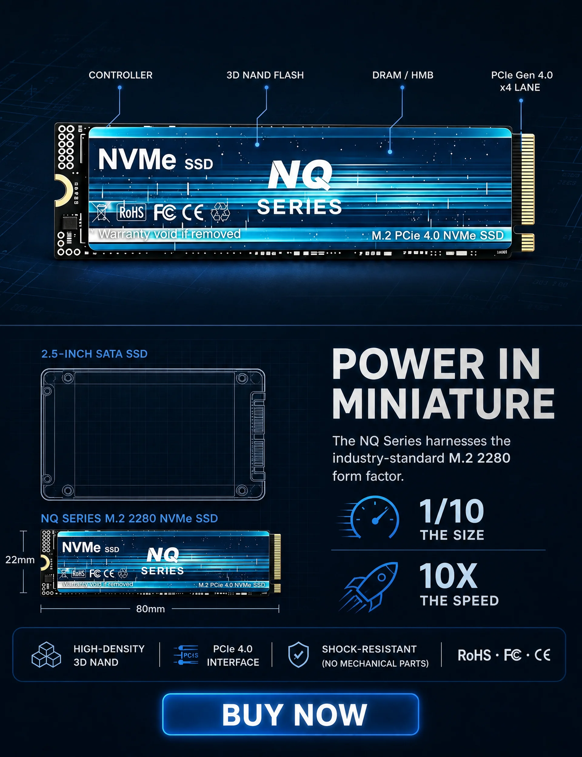 내장형 NQ 시리즈 NVMe SSD, 7300MB/s, - M.2 Nvme 4Tb Pcie 4.0 Ssd 리뷰 및 가격