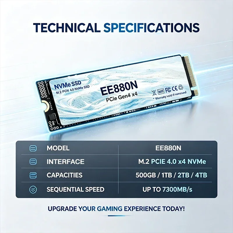 2026년형 EE880N 고속 SSD, 7300MB/s - M.2 Nvme 4Tb Pcie 4.0 Ssd 리뷰 및 가격